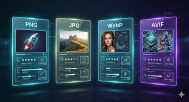 PNG vs JPG vs WebP vs AVIF: The Complete Image Format Comparison (2026)